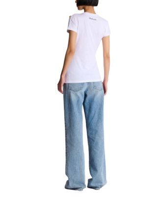  Draped T-Shirt with Buttons