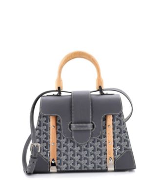 PM Saigon Top Handle Bag Coated Canvas with Leather