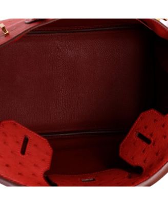 Birkin 30 Handbag Pink Ostrich with Gold Hardware