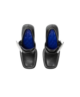  Women's Leather London Shield High Heeled Loafers