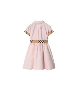 Girls' Check Trim Cotton Shirt Dress - Little Kid, Big Kid