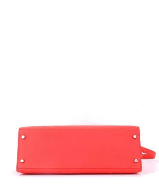Kelly 32 Handbag Red Epsom with Palladium Hardware