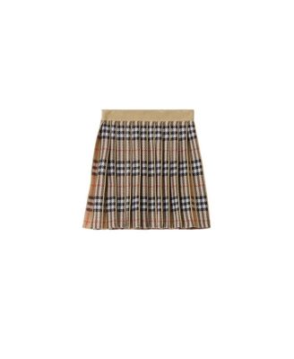 Girls' Pleated Check Wool Blend Skirt - Little Kid, Big Kid