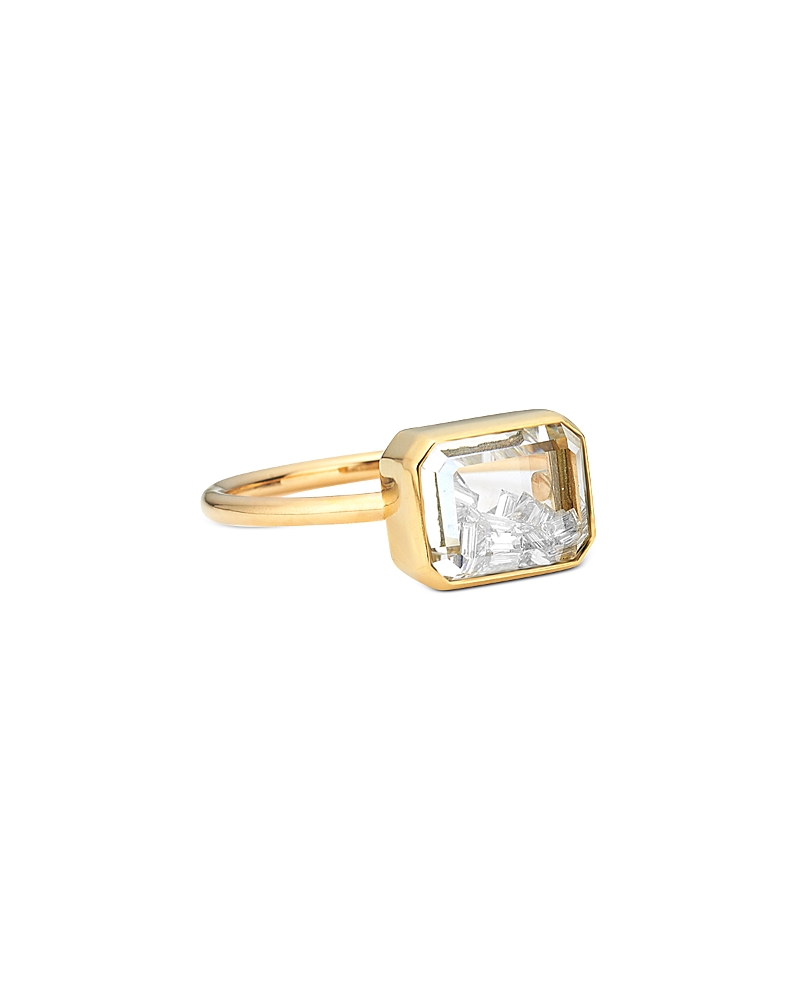 Moritz Glik 18K Yellow Gold Diamond Esmeralda Shaker Ring