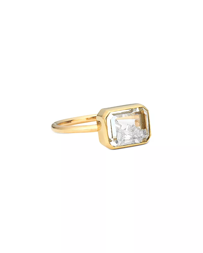 Moritz Glik 18K Yellow Gold Diamond Esmeralda Shaker Ring