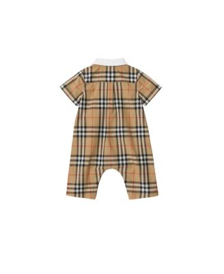  Burberr Check Cotton Playsuit - Baby