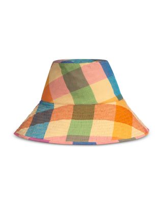 Beachy Rainbow Plaid Bucket Hat