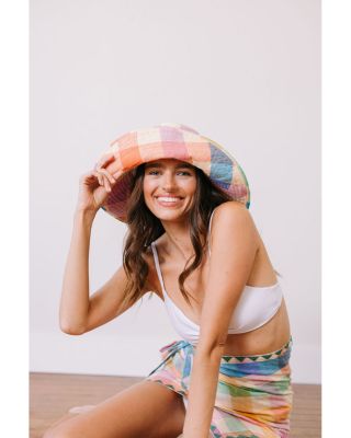 Beachy Rainbow Plaid Bucket Hat