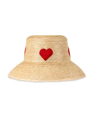 Heart Palm Straw Bucket Hat