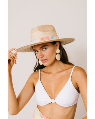 Pastel Kandy Crochet Palm Straw Hat