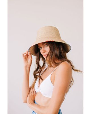 Gabriela Palm Straw Bucket Hat