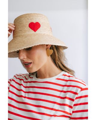 Heart Palm Straw Bucket Hat