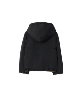 Boys' Reversible Check Fleece Hooded Jacket - Little Kid, Big Kid