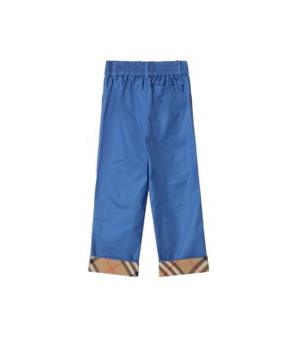 Boys' Check Turn-up Cotton Trousers  - Little Kid, Big Kid