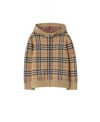 Boys' Check Wool Zip Hoodie - Little Kid, Big Kid