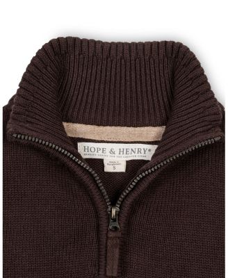 Boys' Organic Half Zip Pullover Sweater with Elbow Patches - Little Kid, Big Kid