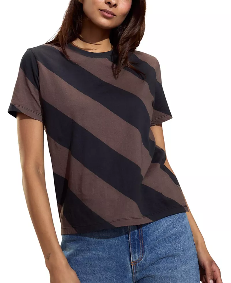 Cynthia Rowley Diagonal Stripe Women's Tee