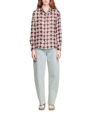 Floral Print Silk Shirt