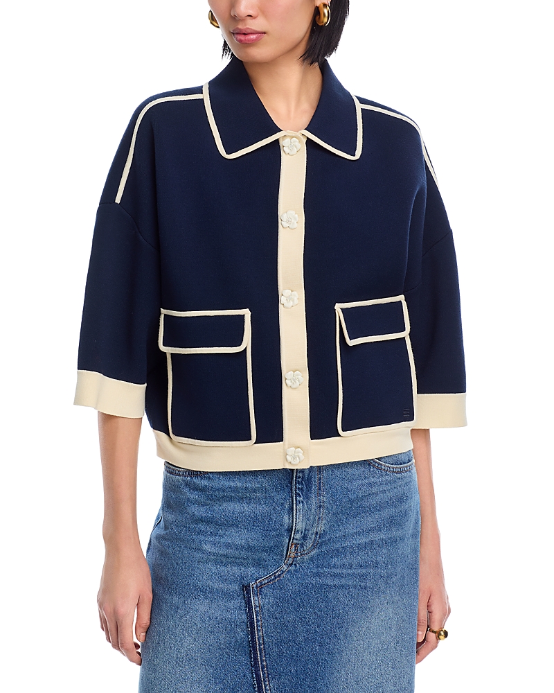 Essentiel Antwerp Contrast Trim Cardigan
