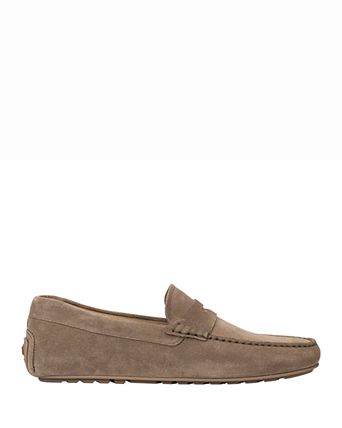 BOSS Men's Noel Beige Suede Moccasins