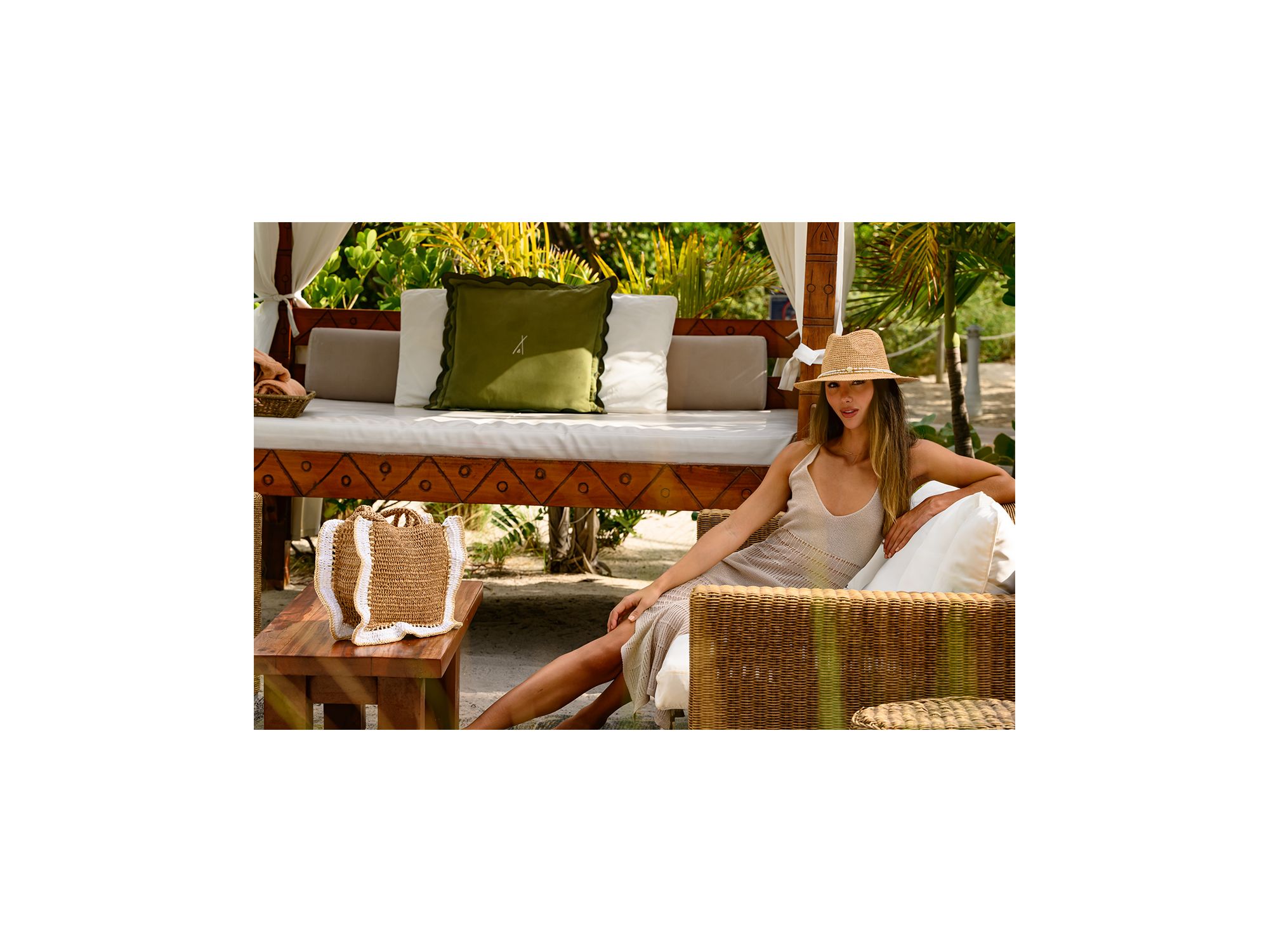 Arielle Raffia Sun Hat — Image 4