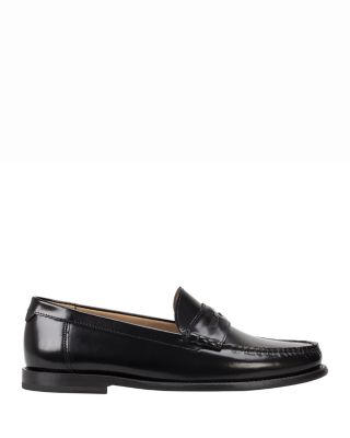 Men's Tevan Black Leather Loafers