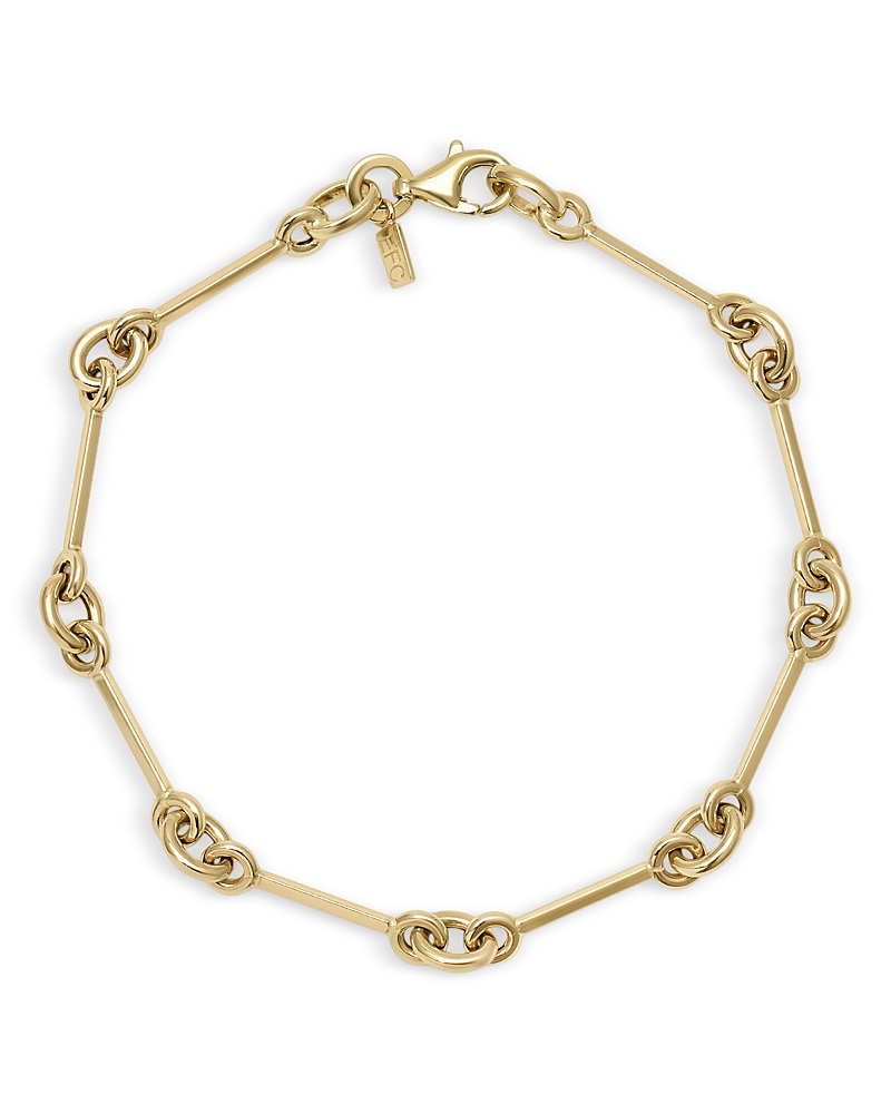 Ef Collection 14K Yellow Gold Reese Chain Bar Link Bracelet