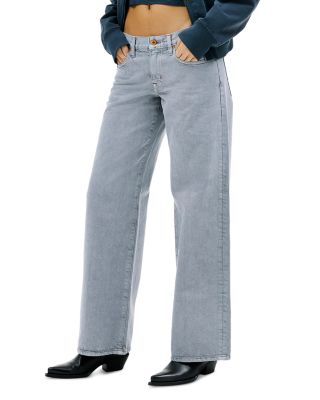 Lexi Low Rise Wide Leg Jeans in Shadow Grey