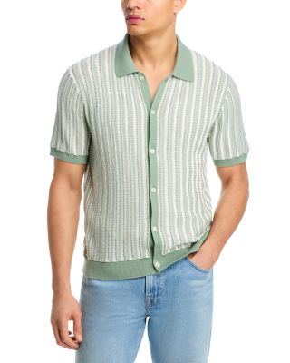 Vertical Stripe Button Shirt