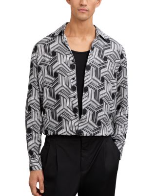 Conduit Long Sleeve Abstract Stripe Printed Shirt