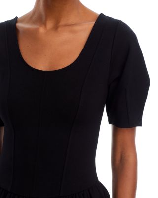 Ponte Scoop Neck Mini Dress - Exclusive