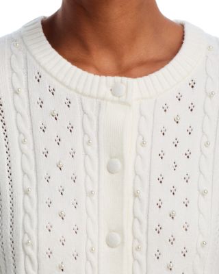 Pointelle Pearl Cardigan - Exclusive