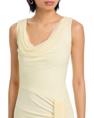 Cowl Neck Mesh Dress - Exclusive