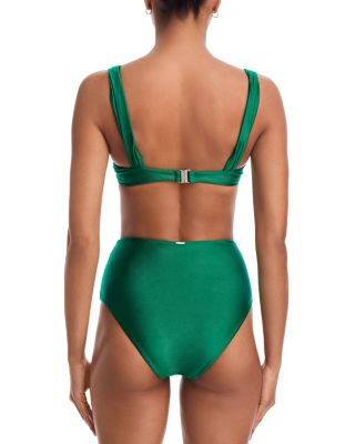 Anniston Bikini Top & Teya High Waisted Ruched Bikini Bottom