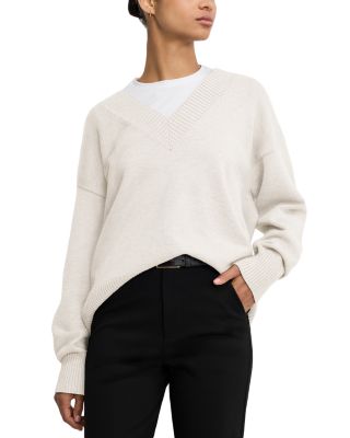 Deep V Knit Sweater