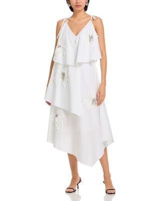 Layered Floral Midi Dress