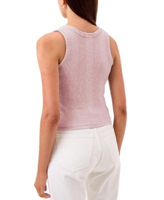 Variegated Rib Crop Tank Top