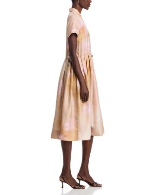 Silk Short Sleeve Polo Dress