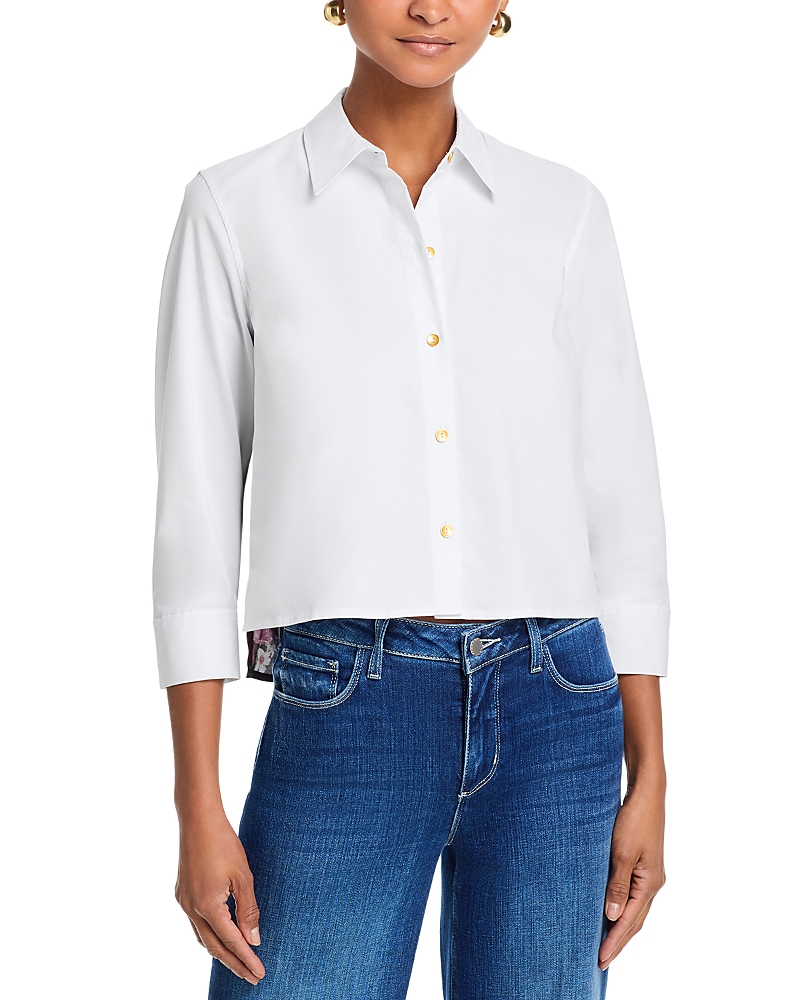 L'Agence Fawn Scarf Print Top