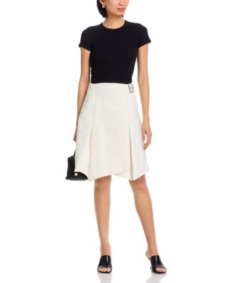 Two Toned Handkerchief Wrap Skirt 