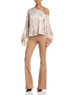 Marty Ultra High Rise Flare Leg Jeans in Cappuccino