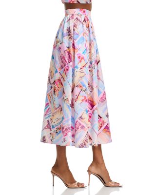 Seina Front Placket Midi Skirt