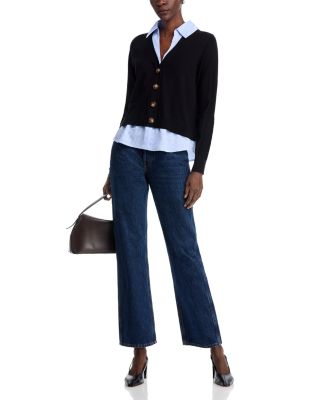 Collared Layered Cardigan