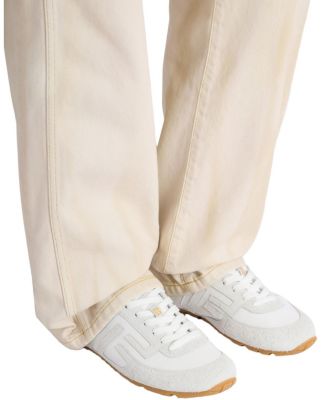  Men's Racer 45 Trainers in Lambskin and Suede