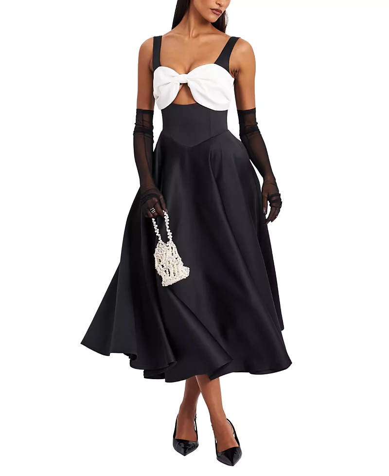 Miss Circle Edda Maxi Gown with Bow