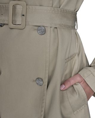 Floral Sleeve Trench Coat