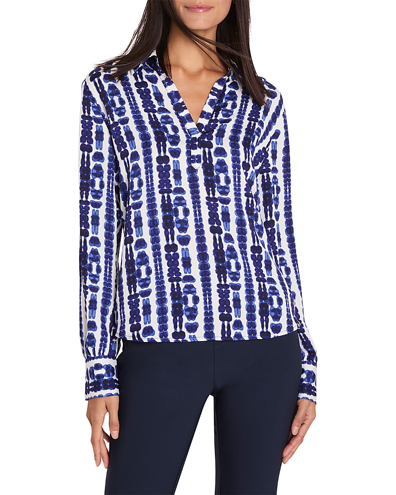 Nic+Zoe Shibori Stripe Top