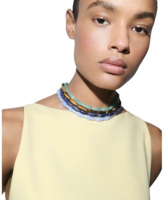  Women's  Blue agate Drop Necklace