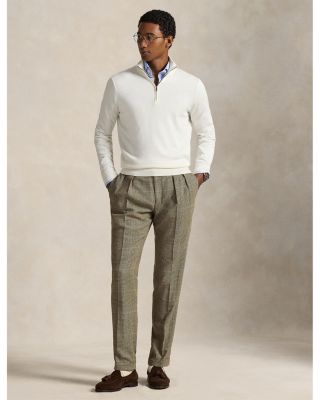 Cotton Quarter Zip Mockneck Sweater