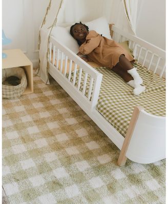 Lorena Canals Swan Lake Washable Rug Vichy Matcha 3'x3'11" Area Rug